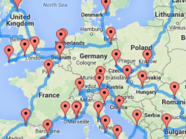 Европа в най-бързото и грандиозно пътуване! КАРТА