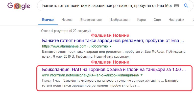 Как да докладваме за фалшиви новини в социалните медии Google 0