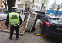 Шофьор си освободи място като обърна друг автомобил Шофьор си освободи място като обърна друг автомобил