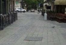 Пропадна част от главната улица на Пловдив Пропадна част от главната улица на Пловдив