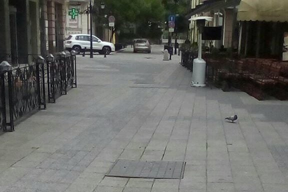 Пропадна част от главната улица на Пловдив Пропадна част от главната улица на Пловдив