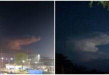 Ръката на Бога се показа от небето Ръката на Бога се показа от небето